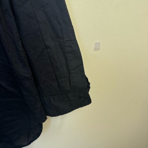 Michael Kors Cotton Neck Lace Tunic Roll Up Sleeves Pockets Top Lightweight M - Picture 6 of 16